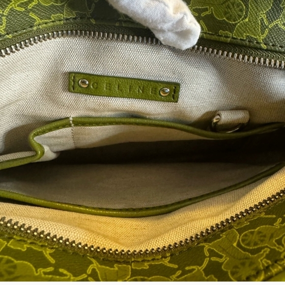 Céline Green Canvas Horse & Carriage Tote bag- Like new - Picture 8 of 8